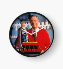 Mr Roger and King Friday at the Castle Clock