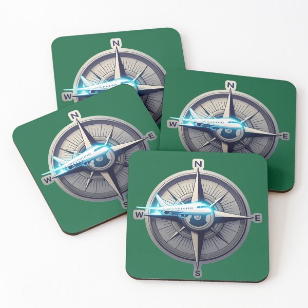 Item preview, Airplane with Compass Travel Symbol designed and sold by PrintBreeze.