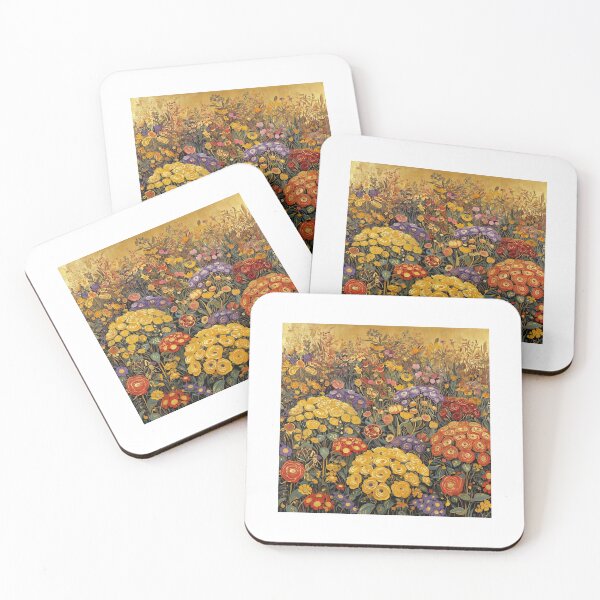 Item preview, A Beautiful Flower Garden painting inspired by Gustav Klimt designed and sold by Vintage Designs +.