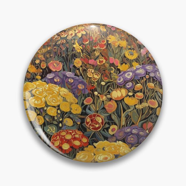 Item preview, A Beautiful Flower Garden painting inspired by Gustav Klimt designed and sold by Vintage Designs +.