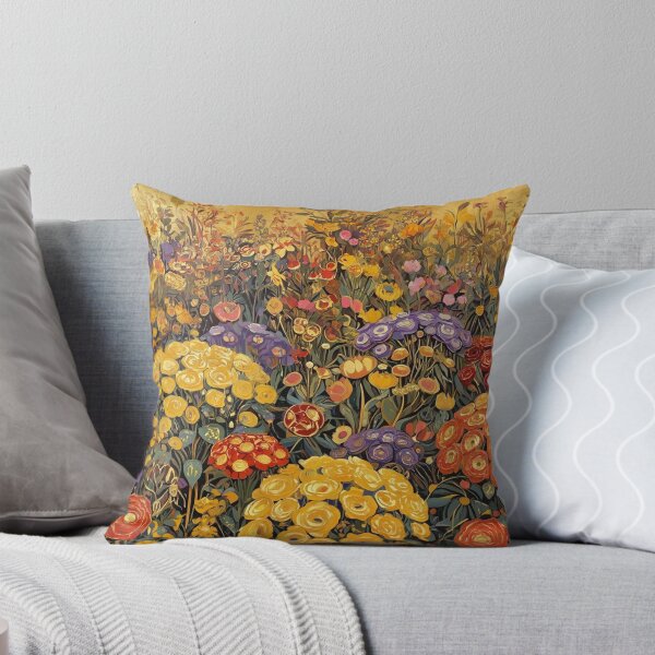 Item preview, A Beautiful Flower Garden painting inspired by Gustav Klimt designed and sold by Vintage Designs +.