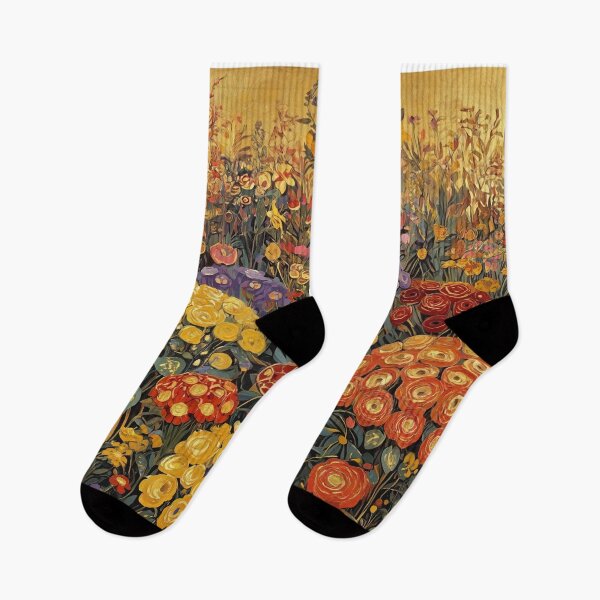 Item preview, A Beautiful Flower Garden painting inspired by Gustav Klimt designed and sold by Vintage Designs +.