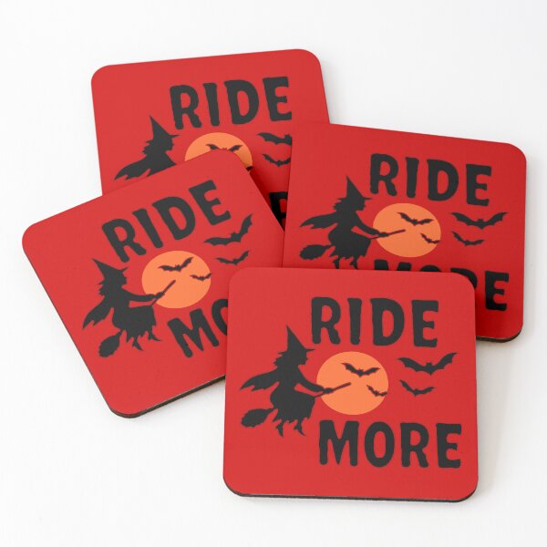 Item preview, Ride More - Flying Halloween Witch with Bats and Moon designed and sold by donwillisjrart.