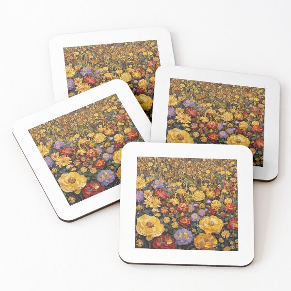 Item preview,  A Beautiful Flower Garden painting inspired by Gustav Klimt designed and sold by Vintage Designs +.