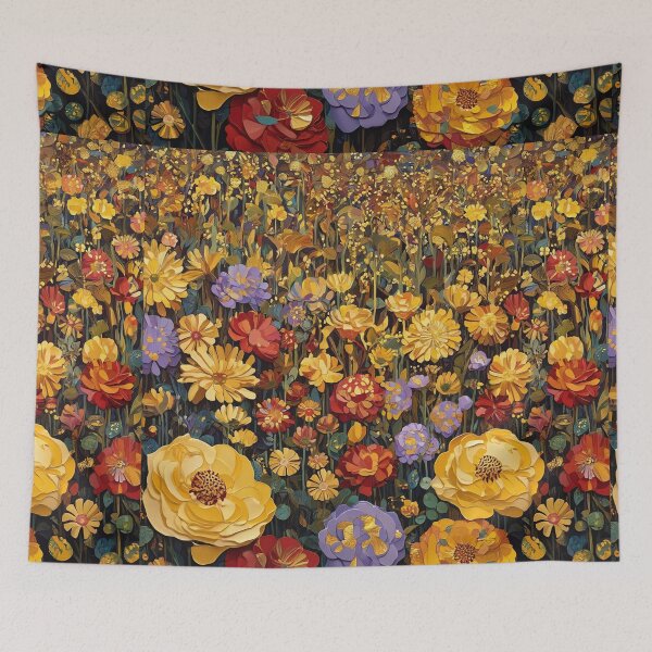 Item preview,  A Beautiful Flower Garden painting inspired by Gustav Klimt designed and sold by Vintage Designs +.