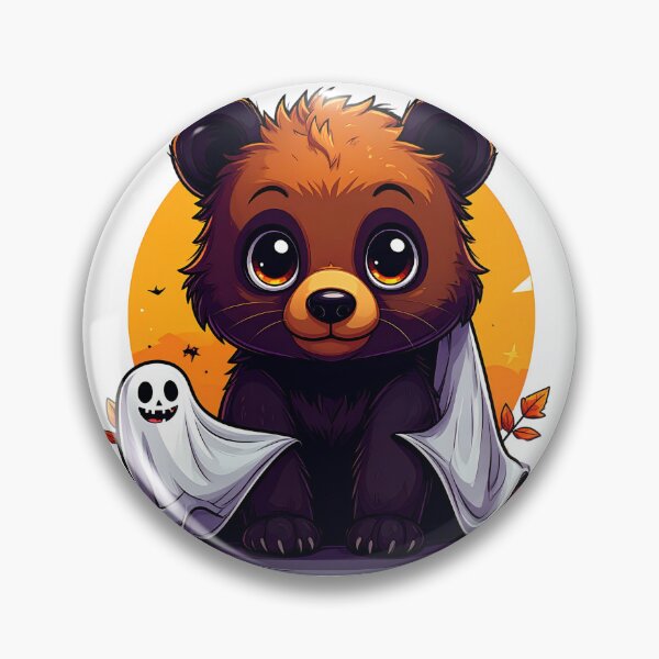 Item preview, Halloween Bear with Ghost Friend designed and sold by takeng07.