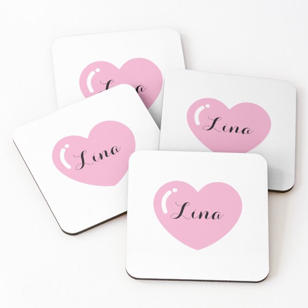 Item preview, Lina Name with Pink Heart  designed and sold by Monika Howarth.