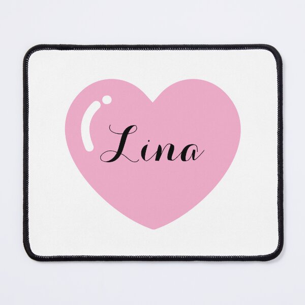 Item preview, Lina Name with Pink Heart  designed and sold by Monika Howarth.