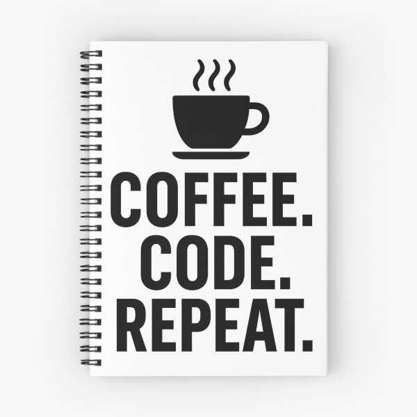 Item preview, Coffee Code Repeat Minimalist Design designed and sold by Medfel.