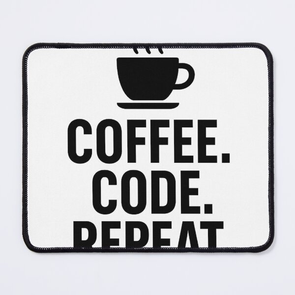 Item preview, Coffee Code Repeat Minimalist Design designed and sold by Medfel.