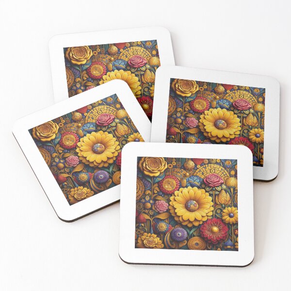 Item preview, A Beautiful Flower Garden painting inspired by Gustav Klimt designed and sold by Vintage Designs +.