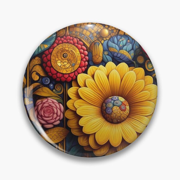 Item preview, A Beautiful Flower Garden painting inspired by Gustav Klimt designed and sold by Vintage Designs +.