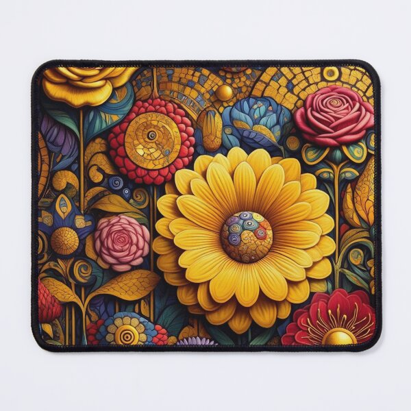 Item preview, A Beautiful Flower Garden painting inspired by Gustav Klimt designed and sold by Vintage Designs +.
