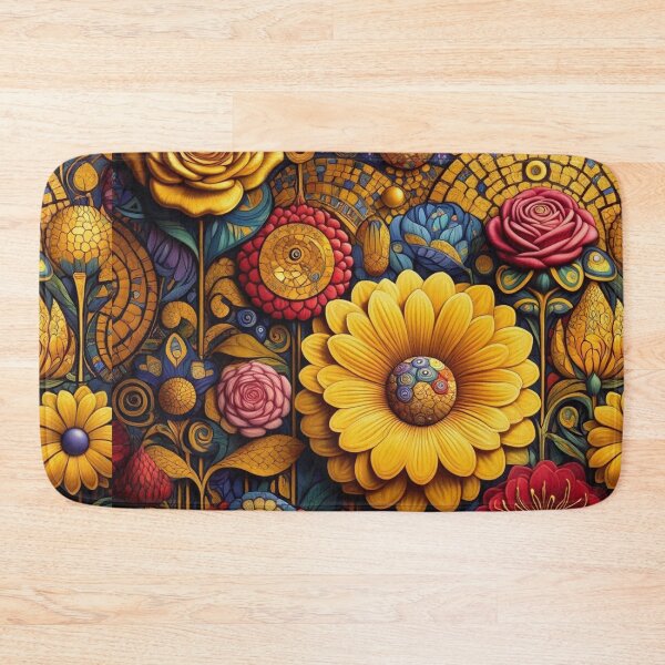 Item preview, A Beautiful Flower Garden painting inspired by Gustav Klimt designed and sold by Vintage Designs +.