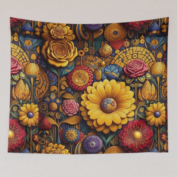 Item preview, A Beautiful Flower Garden painting inspired by Gustav Klimt designed and sold by Vintage Designs +.