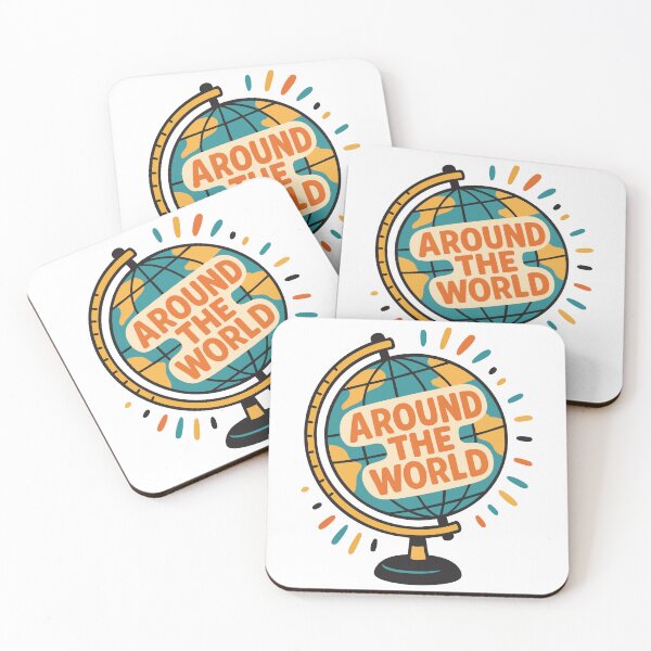 Item preview, Around the World Globe Travel Adventure Typography Design designed and sold by graphicnew.