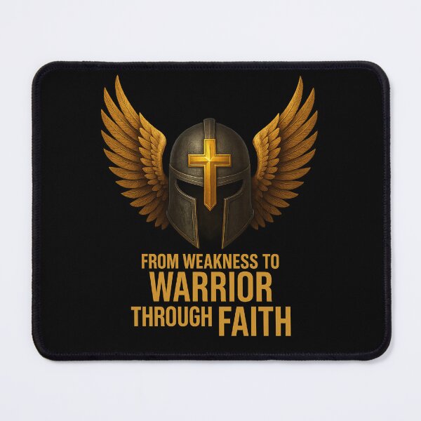 Item preview, From Weakness to Warrior Winged Helmet Faith Design designed and sold by JaelTees.