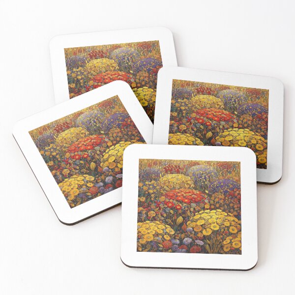 Item preview,  A Beautiful Flower Garden painting inspired by Gustav Klimt designed and sold by Vintage Designs +.