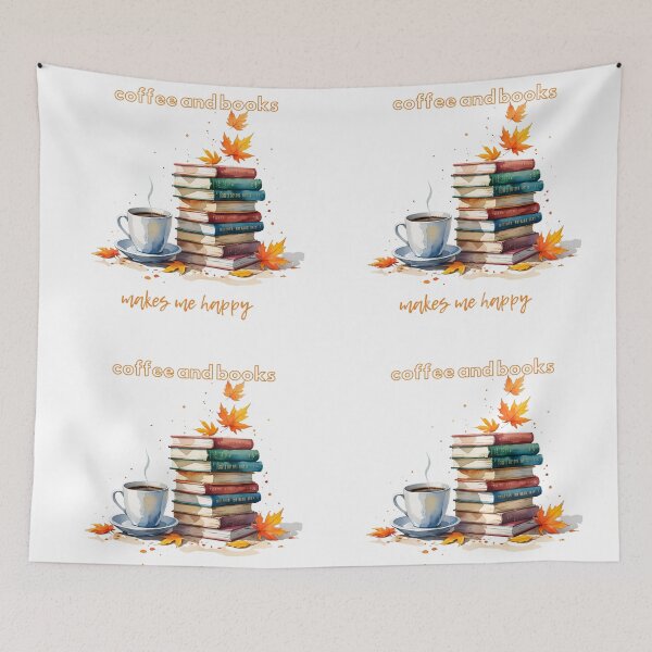 Item preview, Cozy Fall Books, Coffee and Books,  Love books, Read more books, Books and fall, All booked for fall designed and sold by KolorellaS.