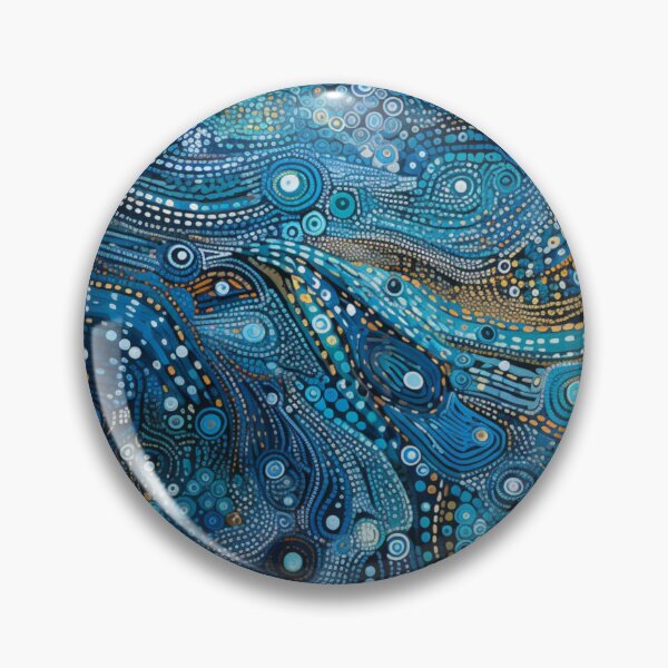 Item preview, Aboriginal Inspired Dot Art - Sea Currents designed and sold by GrinGalore.