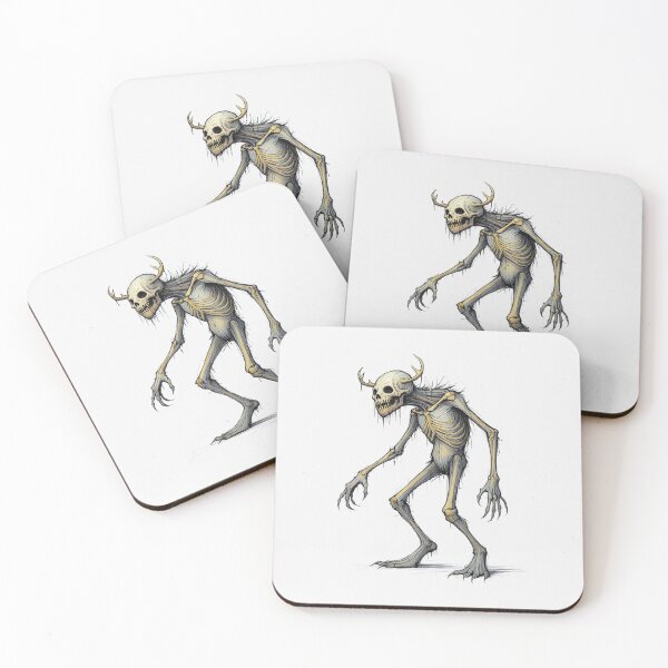 Item preview,  Evil Folklore man eating Cannibal Wendigo monster illustration designed and sold by Vintage Designs +.