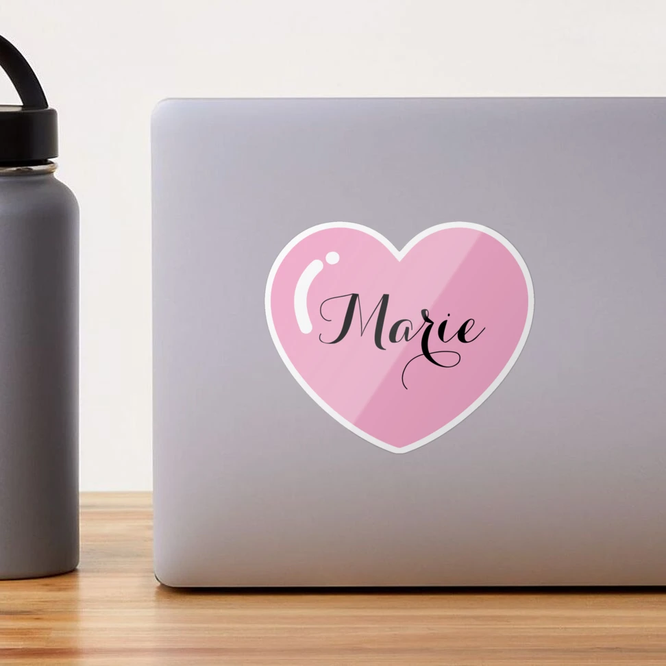Marie Name with Pink Heart 