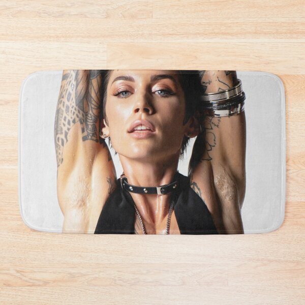 Item preview,   Beautiful sexy gym woman posing with her arms up showing her armpits sweating designed and sold by Vintage Designs +.