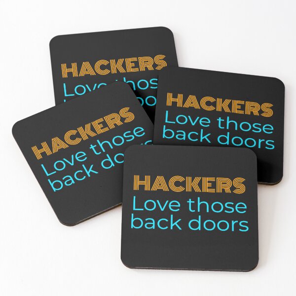 Item preview, Hackers Love Those Back Doors – Funny Cybersecurity & IT Humor designed and sold by Jho251981.