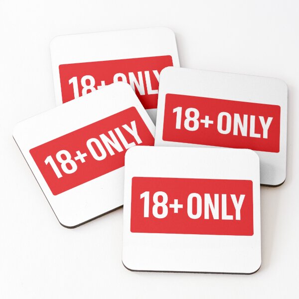 Item preview, 18+ Only Red Banner Design designed and sold by Nuvijo.