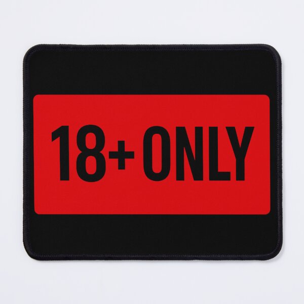 Item preview, 18+ Only Red Banner Design designed and sold by Nuvijo.