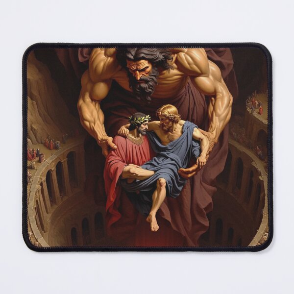 Item preview, Painting depicting Dante's Inferno the Divine Comedy medieval art designed and sold by Vintage Designs +.