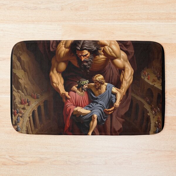Item preview, Painting depicting Dante's Inferno the Divine Comedy medieval art designed and sold by Vintage Designs +.