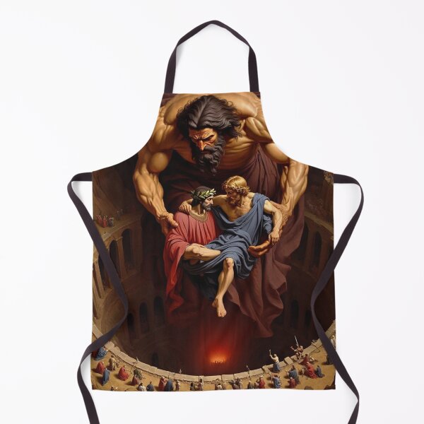 Item preview, Painting depicting Dante's Inferno the Divine Comedy medieval art designed and sold by Vintage Designs +.