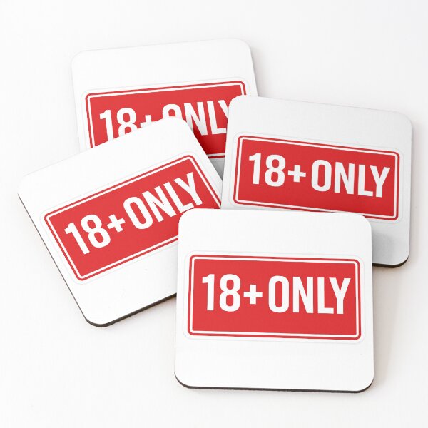 Item preview, 18+ Only Warning Banner with White Border designed and sold by Nuvijo.