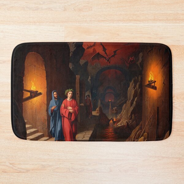 Item preview, Painting depicting Dante's Inferno the Divine Comedy medieval art designed and sold by Vintage Designs +.