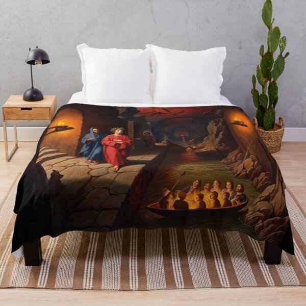 Item preview, Painting depicting Dante's Inferno the Divine Comedy medieval art designed and sold by Vintage Designs +.