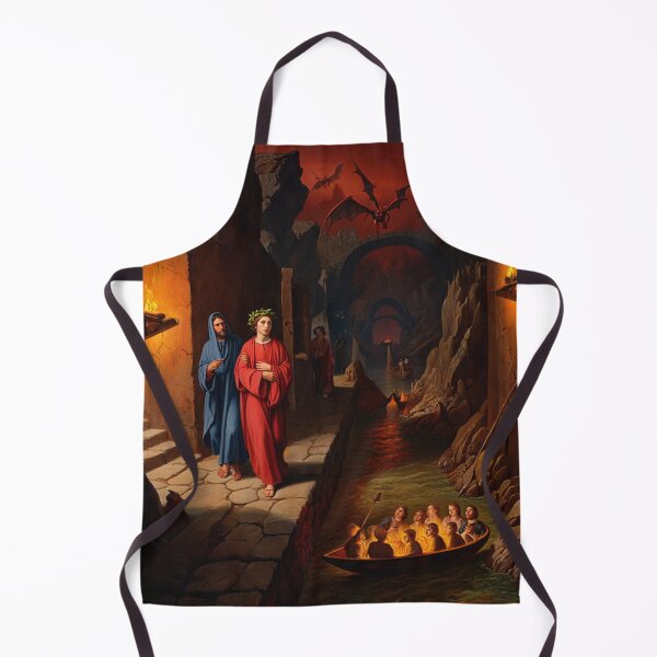 Item preview, Painting depicting Dante's Inferno the Divine Comedy medieval art designed and sold by Vintage Designs +.