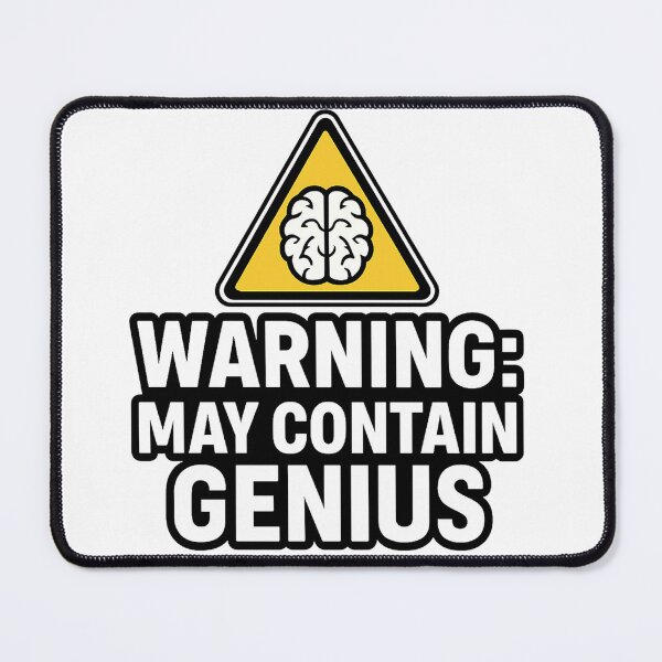 Item preview, Warning May Contain Genius Funny Design designed and sold by Medfel.