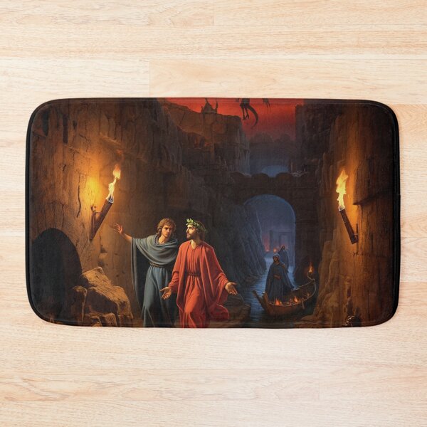 Item preview, Painting depicting Dante's Inferno the Divine Comedy medieval art designed and sold by Vintage Designs +.