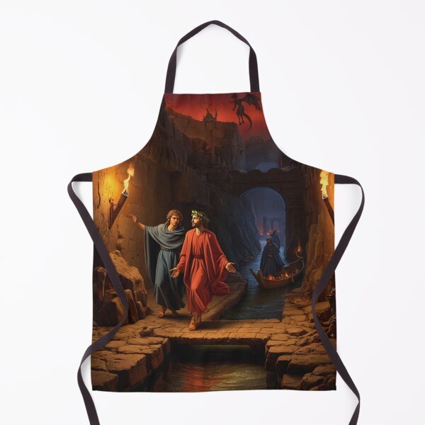 Item preview, Painting depicting Dante's Inferno the Divine Comedy medieval art designed and sold by Vintage Designs +.