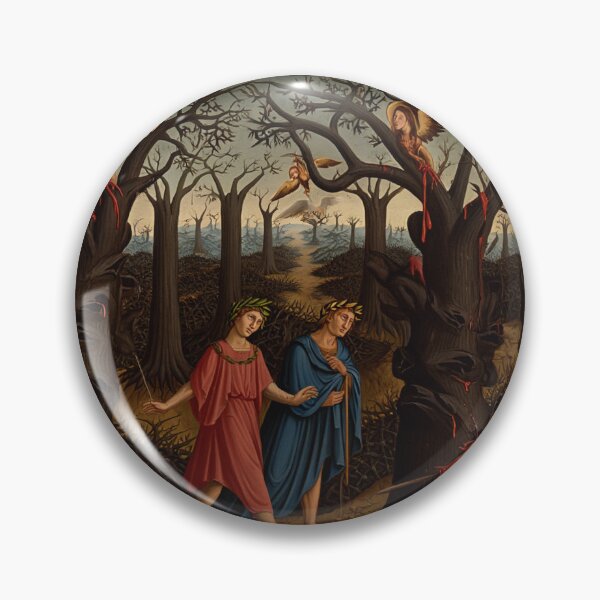 Item preview,  Painting depicting Dante's Inferno the Divine Comedy medieval art designed and sold by Vintage Designs +.