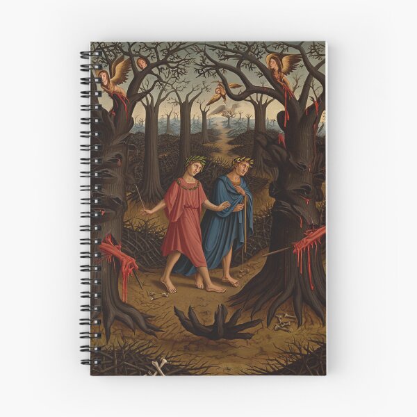 Item preview,  Painting depicting Dante's Inferno the Divine Comedy medieval art designed and sold by Vintage Designs +.