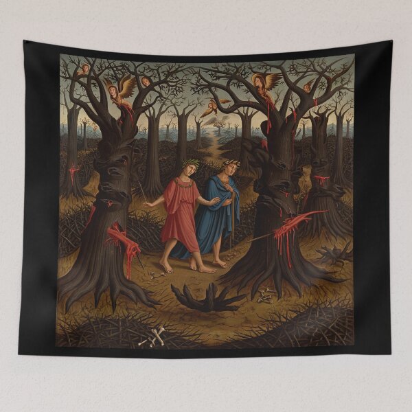 Item preview,  Painting depicting Dante's Inferno the Divine Comedy medieval art designed and sold by Vintage Designs +.