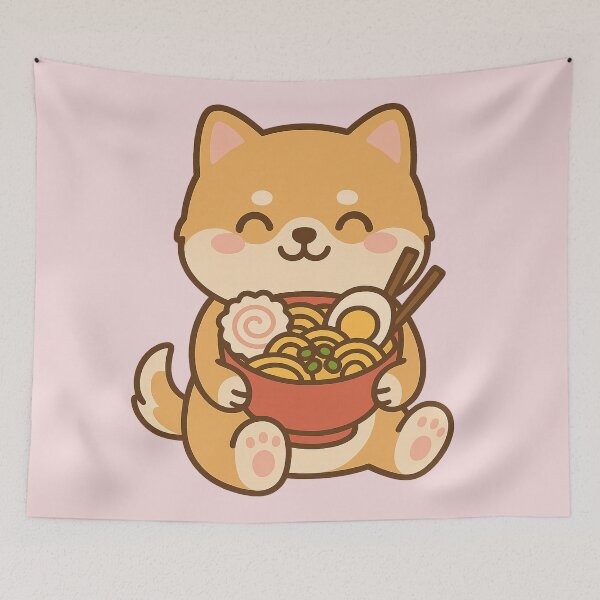 Item preview, Kawaii Ramen Pup – Cute Shiba Inu Sticker designed and sold by © Zenscape Studio 2025.
