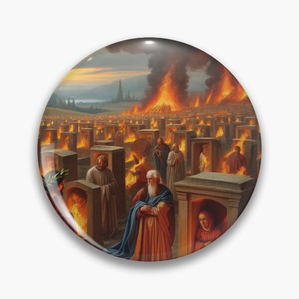 Item preview,  Painting depicting Dante's Inferno the Divine Comedy medieval art designed and sold by Vintage Designs +.