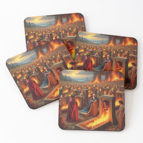 Item preview,  Painting depicting Dante's Inferno the Divine Comedy medieval art designed and sold by Vintage Designs +.