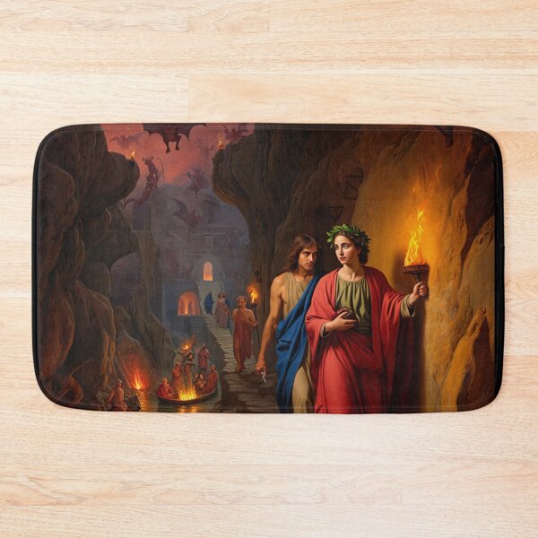 Item preview,  Painting depicting Dante's Inferno the Divine Comedy medieval art designed and sold by Vintage Designs +.