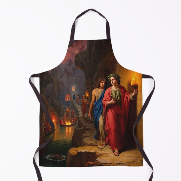 Item preview, Painting depicting Dante's Inferno the Divine Comedy medieval art designed and sold by Vintage Designs +.