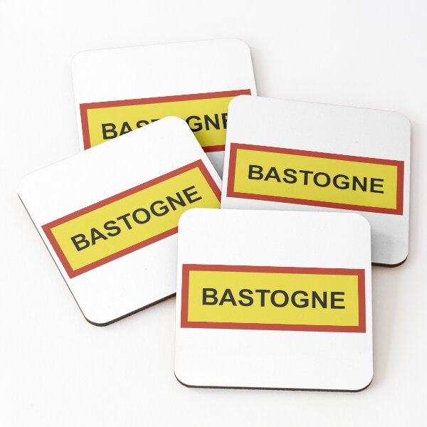 Item preview, Bastogne Town Sign | WWII Clean Historic Route Design designed and sold by ArcticPastel.
