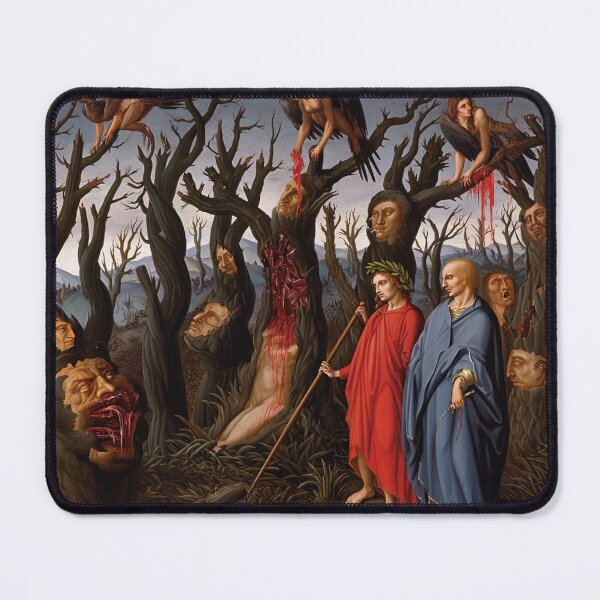 Item preview, Painting depicting Dante's Inferno the Divine Comedy medieval art designed and sold by Vintage Designs +.